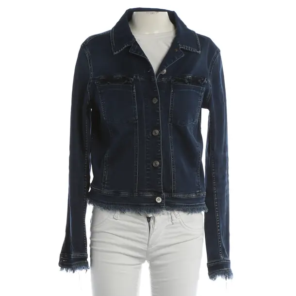 Denim Jacket, in Navy, Cotton, 7 for all mankind