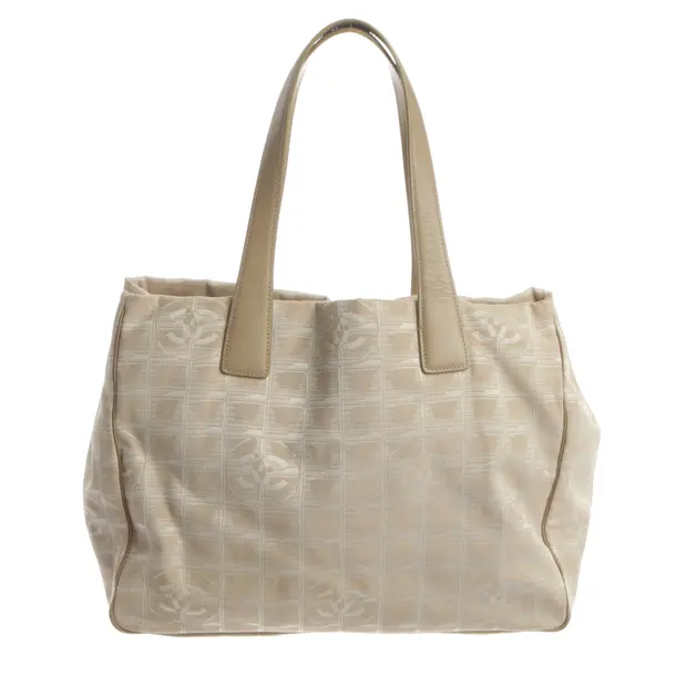 Shoulder Bag, in Beige, Cotton, Chanel