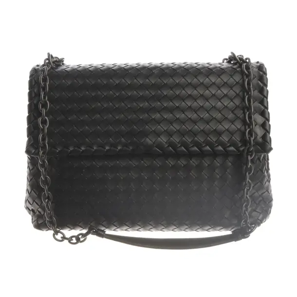 Schultertasche, in Schwarz, Leder, Bottega Veneta
