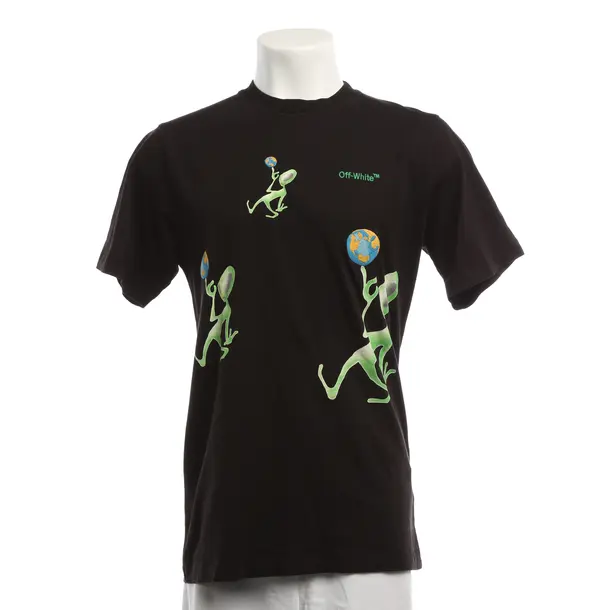 T-Shirt, in Schwarz, Baumwolle, Off-White