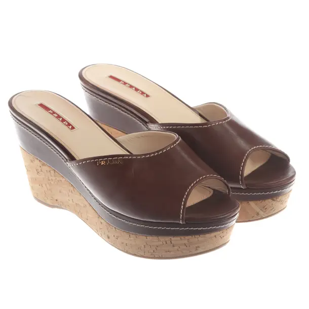 Wedges, in Braun, Prada Linea Rossa
