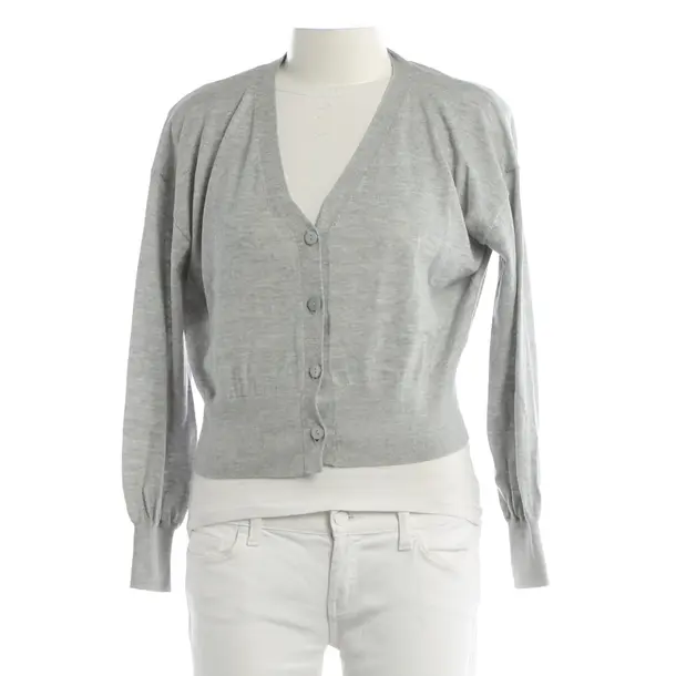 Cardigan, in Light Gray, Wool, Bloom