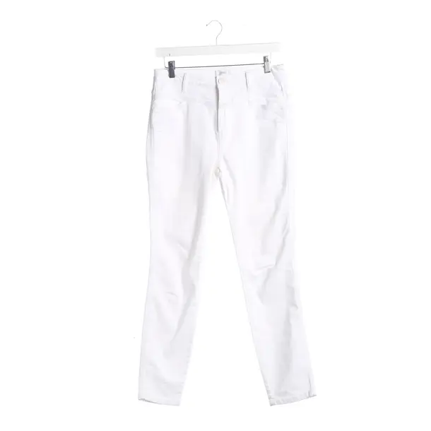 Jeans slim fit, in Bianco, Cotone, Chiuso