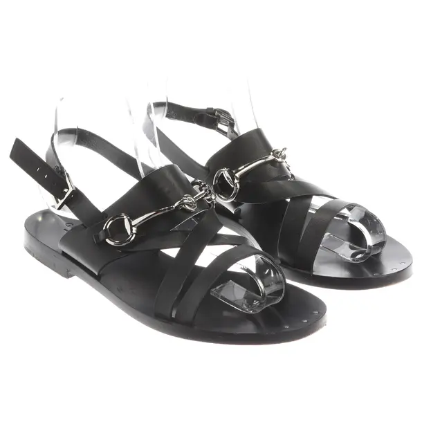 Sandali con cinturino, in Nero, Gucci