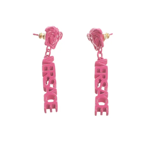 Earrings, in Pink, Metal (metallic, metallized), Versace