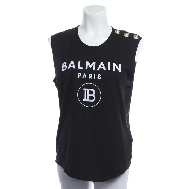 Top, in Black, Cotton, Balmain