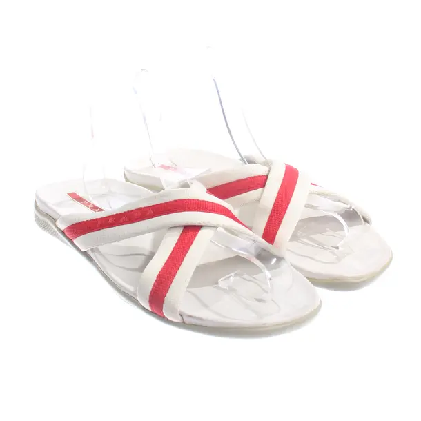 Slides, in Light Gray, Prada Linea Rossa