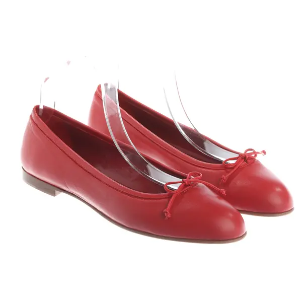 Ballerinas, in Rot, Manolo Blahnik
