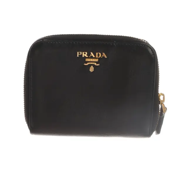 Wallet, in Black, Leather, Prada