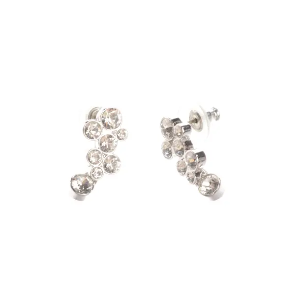 Earrings, in Silver, Metal (metallic, metallized), Swarovski