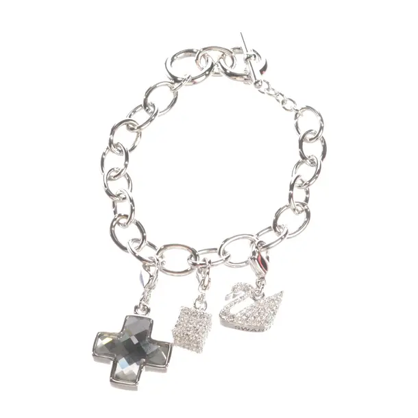 Armband, in Silber, Metall (metallisch, metallisiert), Swarovski