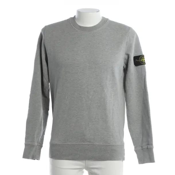 Sweatshirt, in Hellgrau, Baumwolle, Stone Island