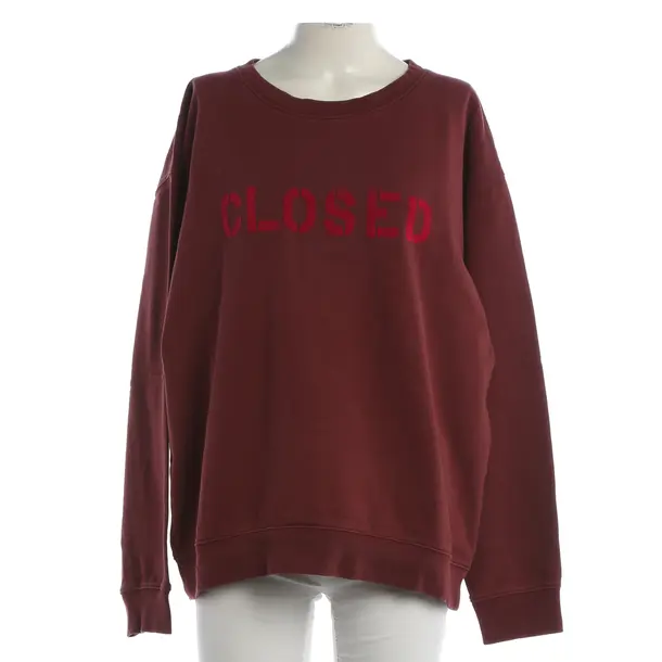 Sweatshirt, in Bordeaux, Cotton, Closed