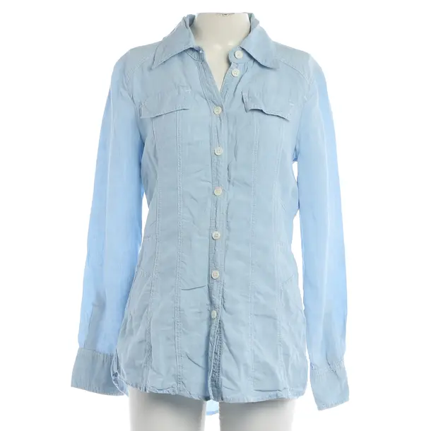 Bluse, in Hellblau, Leinen, Marc Cain