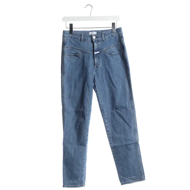 Straight Fit Jeans, in Navy, Cotton, Closed