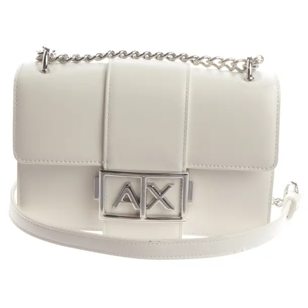 Shoulder Bag, in White, Leather, Armani Exchange