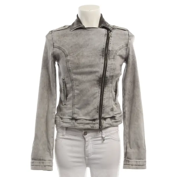 Denim Jacket, in Gray, Cotton, Patrizia Pepe
