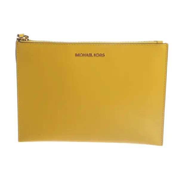 Clutch Bag, in Yellow, Leather, Michael Kors