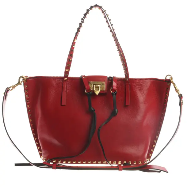 Handtasche, in Rot, Leder, Valentino