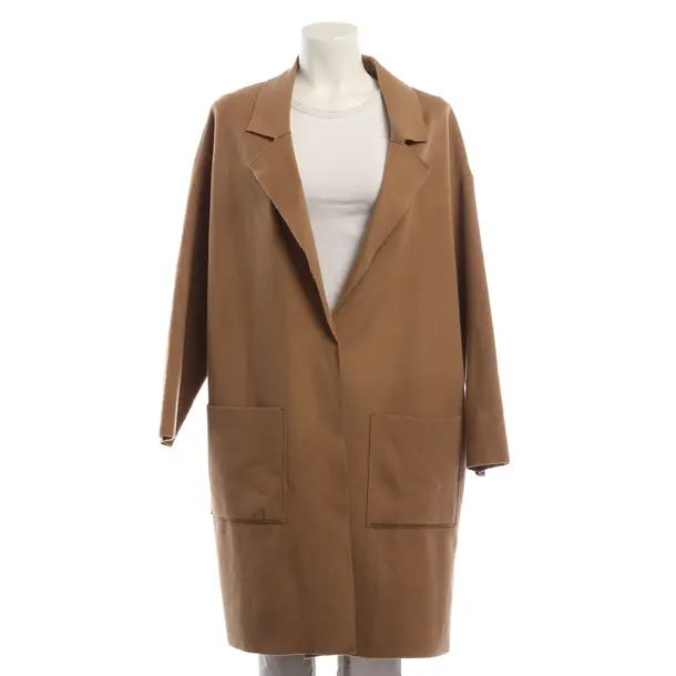 Mid-Season Coat, in Brown, Wool, NVSCO