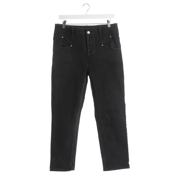 Boyfriend Jeans, in Dark Gray, Cotton, Isabel Marant
