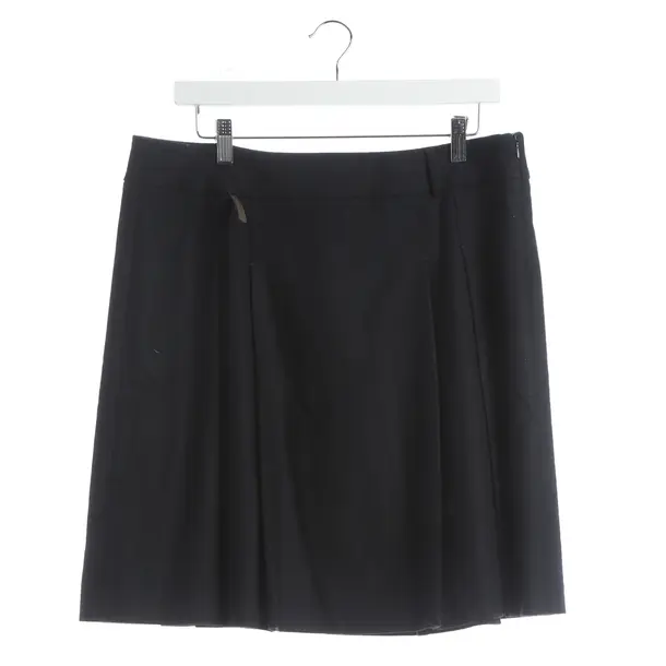 Skirt, in Navy, Wool, Peserico