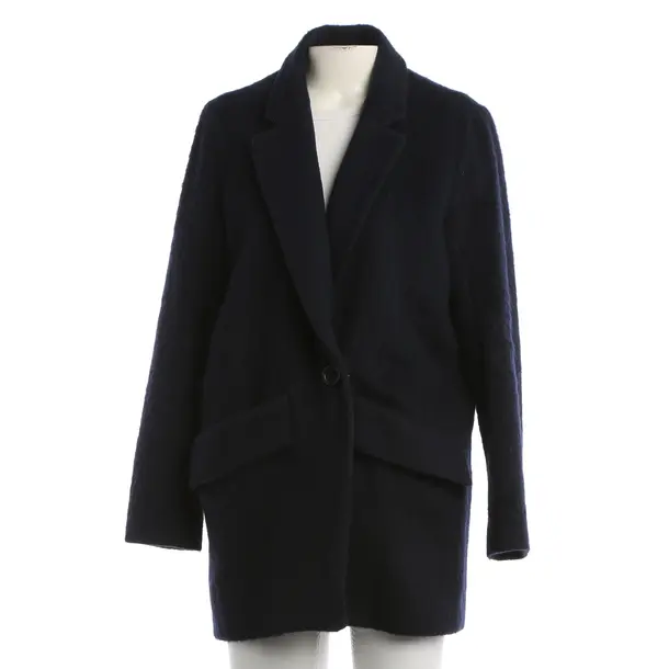 Mid-Season Jacket, in Navy, Wool, Maje