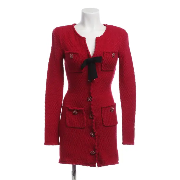 Kleid, in Rot, Wolle, self-portrait