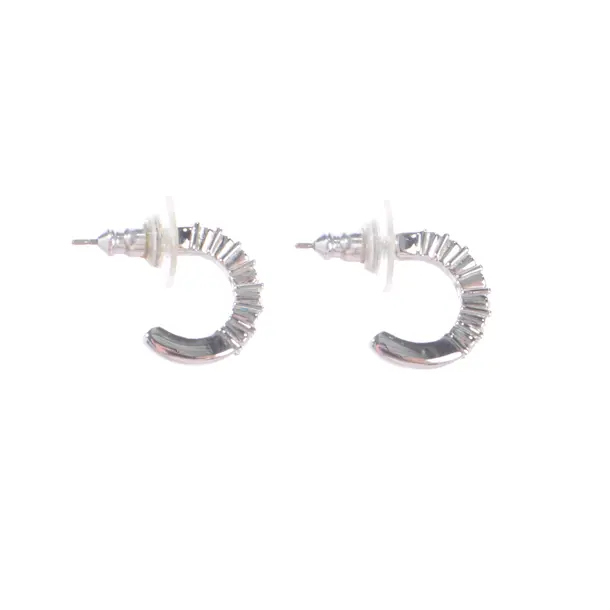 Earrings, in Silver, Metal (metallic, metallized), Swarovski