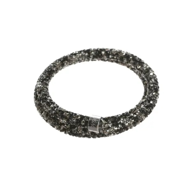 Bracelet, in Black, Other Fibers, Swarovski