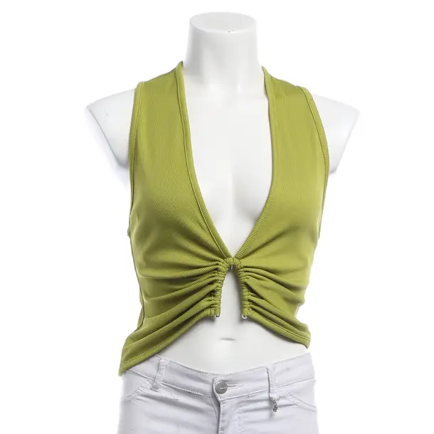Top, in Olive Green, Polyester, Christopher Esber