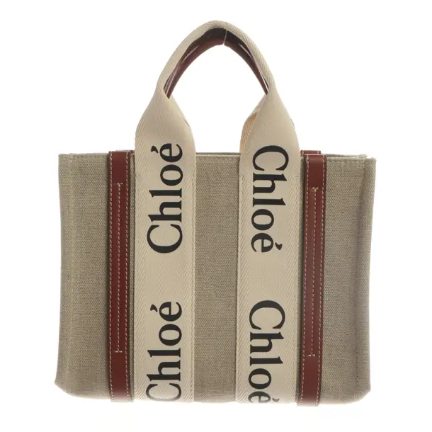 Handtasche, in Braun, Leinen, Chloé