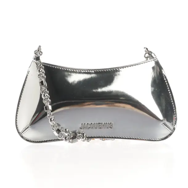 Handtasche, in Silber, Leder, Jacquemus