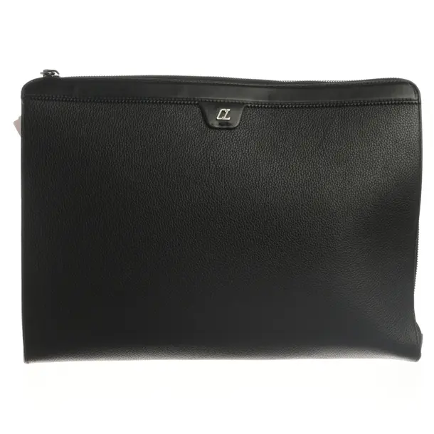Briefcase, in Black, Leather, Christian Louboutin