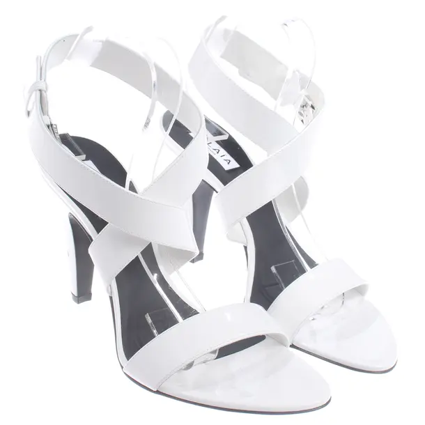 Heeled Sandals, in White, Alaia