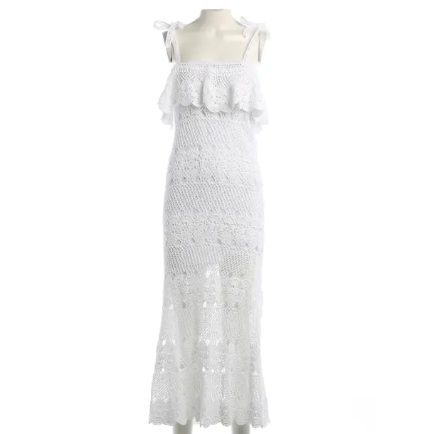 Cocktail Dress, in White, Cotton, Anna Kosturova