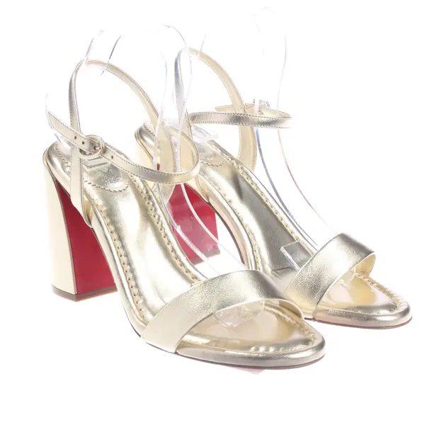 Heeled Sandals, in Gold, Christian Louboutin