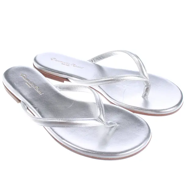 Sandalen, in Silber, Gianvito Rossi