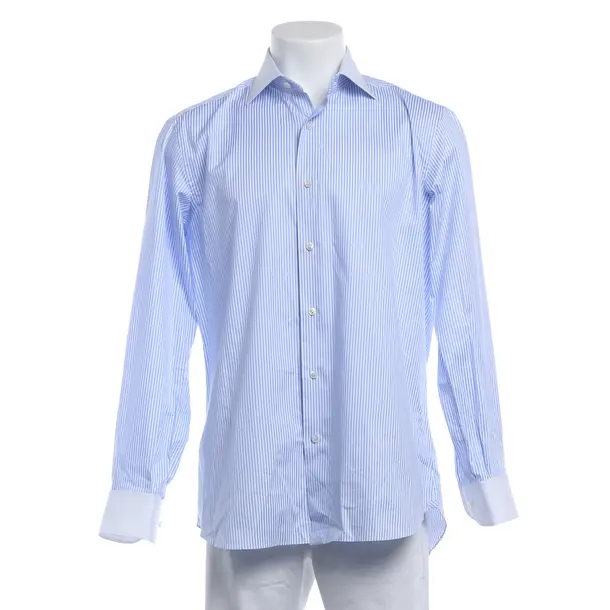 Shirt, in Blue, Cotton, Brioni