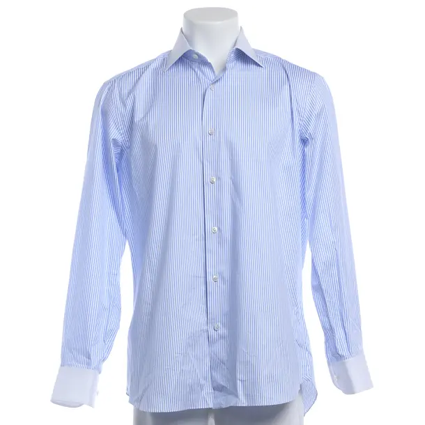 Shirt, in Blue, Cotton, Brioni