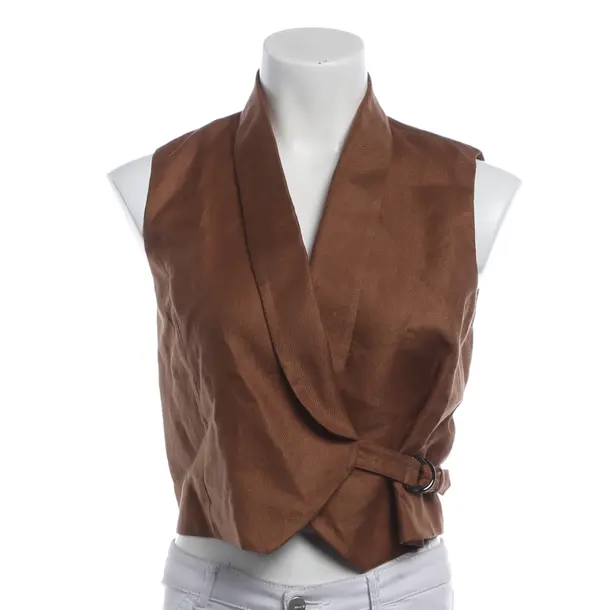 Top, in Brown, Linen, Brunello Cucinelli