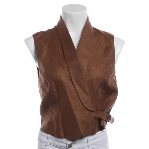 Top, in Brown, Linen, Brunello Cucinelli