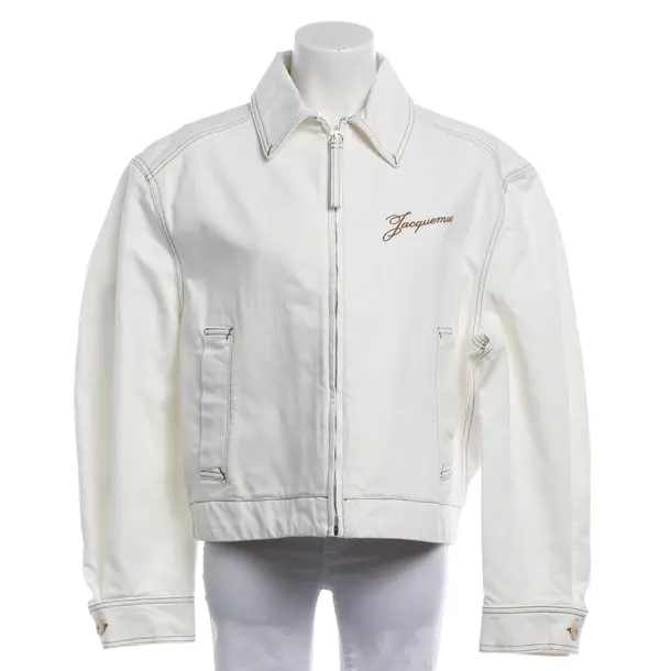 Denim Jacket, in White, Cotton, Jacquemus