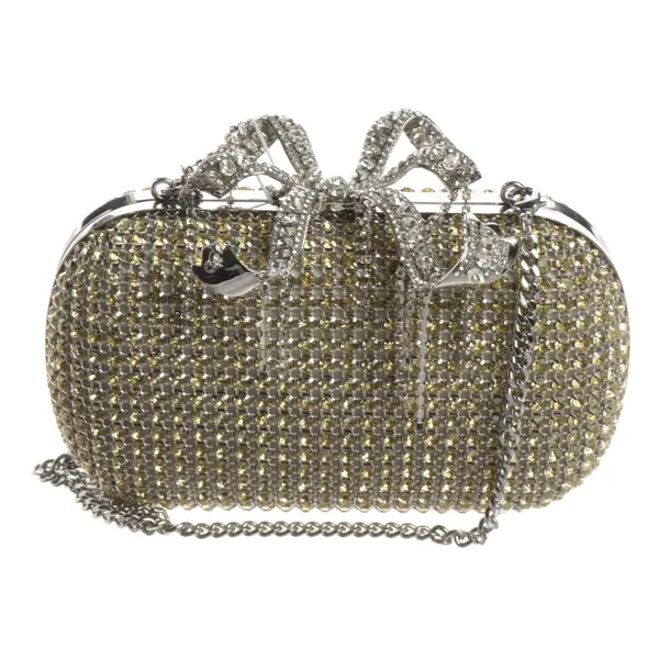 Clutch Bag, in Silver, Other Material, self-portrait
