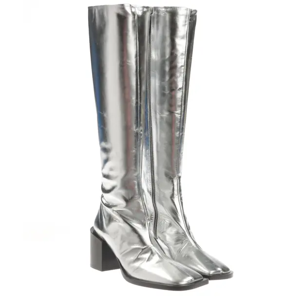 Stiefel, in Silber, Jil Sander