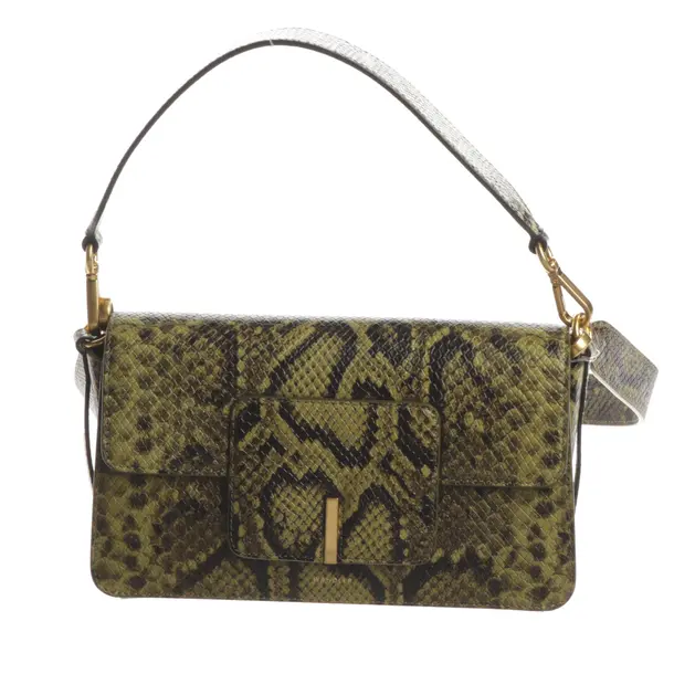 Schultertasche, in Grün, Leder, Wandler
