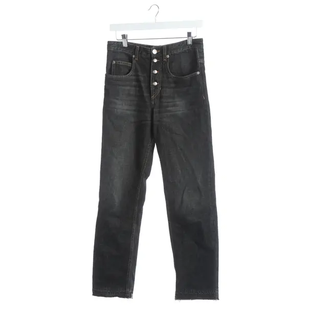 Straight Fit Jeans, in Dark Gray, Cotton, Isabel Marant Étoile