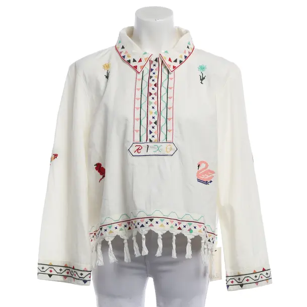 Bluse, in Cream, Baumwolle, Rixo