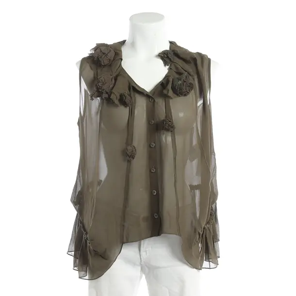 Top, in Green, Silk, High Use