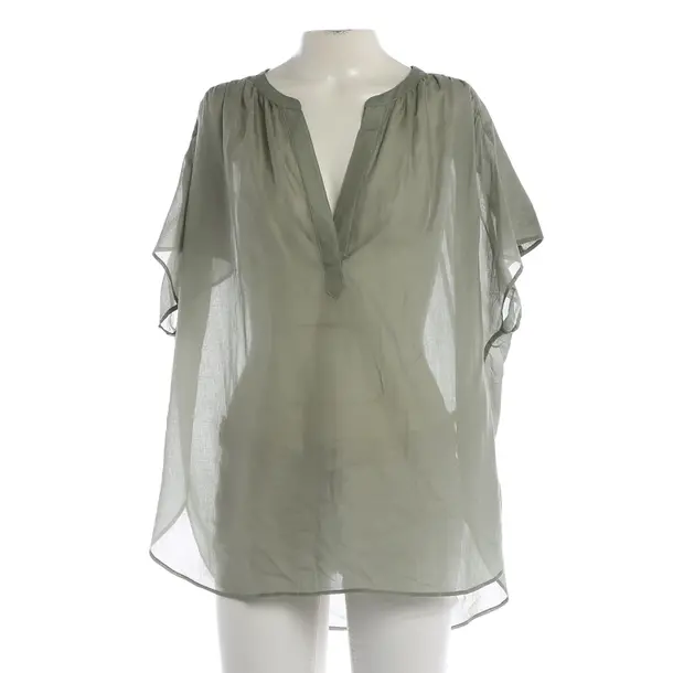 Blouse, in Light Green, Cotton, Closed